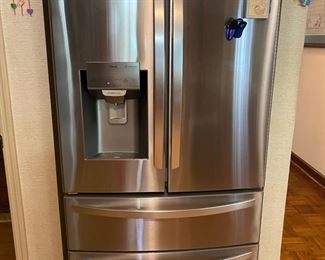 Side by side stainless refrigerator 