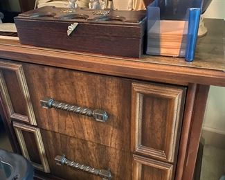 One of 2 nightstands. Matching chest, dresser and queen bed also available 