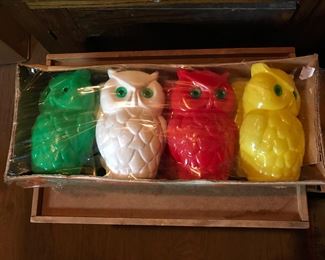 Vintage Owl Lights - New Old Stock