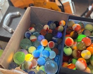 Marbles that glow under a UV light