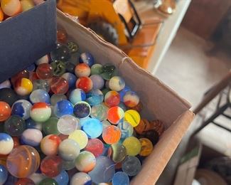 Marbles that glow under a UV light