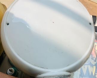 Marathon Original Gas & Oil Advertising 16” globe - one sided milk glass