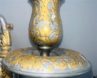 Set (4) Matching E F Caldwell & Co. Gothic/Tudor Wall Lights Sconces