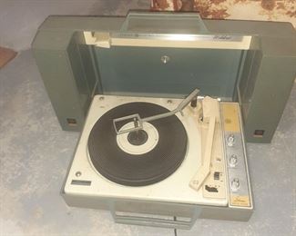 one of 2 record players