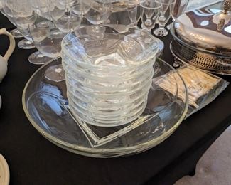 Hazel Atlas Colony Square bottom Salad serving set