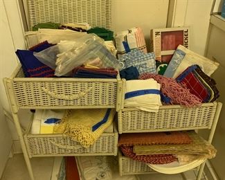 Vintage linens. Napkins, runners, placemats