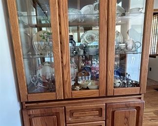CHINA HUTCH MATCHES DINING TABLE-CONTENTS STILL TO BE SORTED