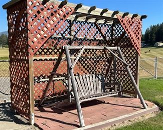 PORCH SWING WITH PERGOLA