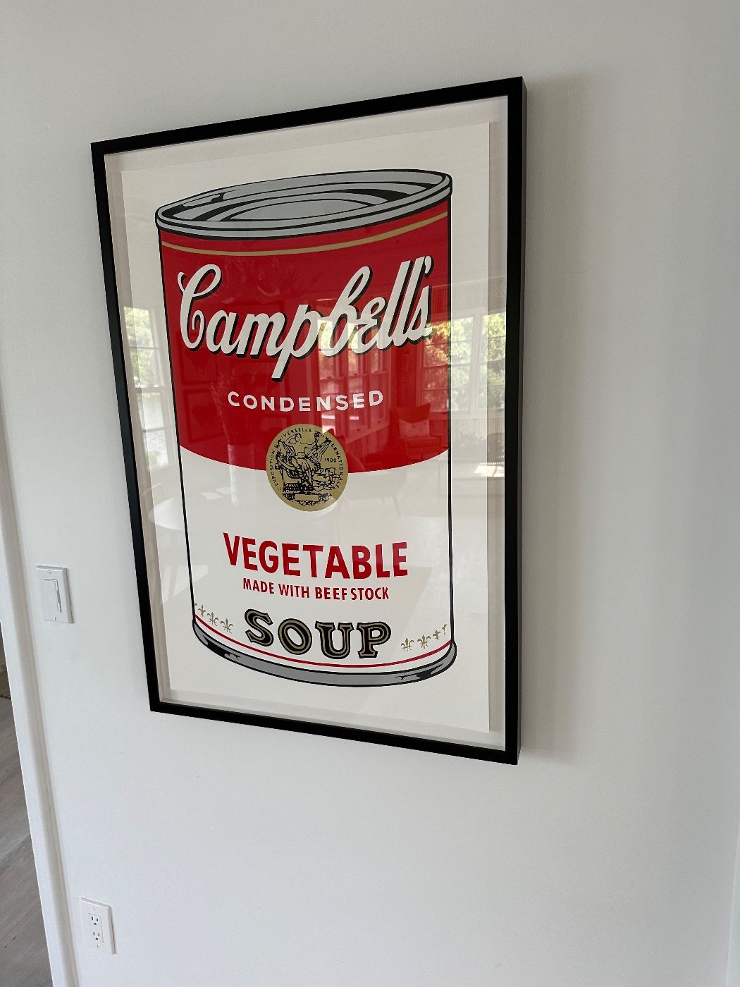 Campbell's Soup framed print (approximately 26 1/2” x 38 1/2”)