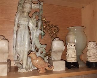 Carved stone figures