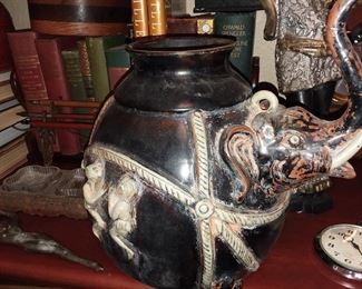 Pottery vases and figures