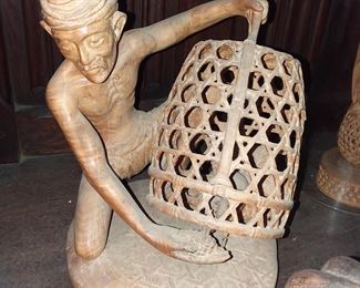 Carved wood Asian 