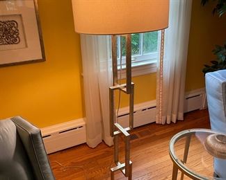 Pair of Silver Gilt Floor Lamps