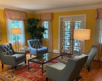 Set of 4 Club Chairs by VanGuard