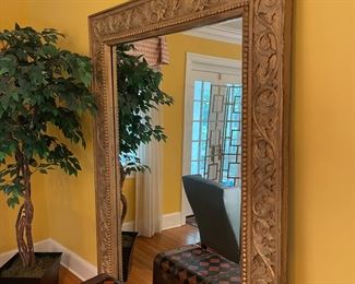 Large Gilt Carved Wood Mirror