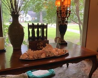 French inlaid walnut dining table circa 1902. 