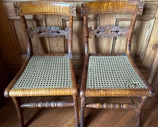 5 Vintage Caned Solid Wood Chairs In 2 Styles
Lot #: 79