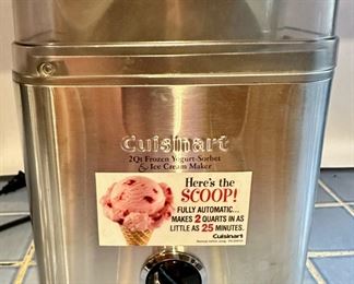 Cuisinart 2 Quart Ice Cream Maker Model ICE-30BC
Lot #: 23