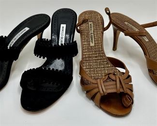 2 Pairs Manolo Blahnik High Heel Shoes: Size 39 & 39.5 (9 To 9.5)
Lot #: 5