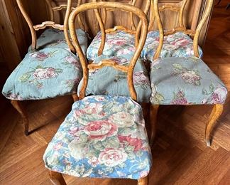 7 Vintage Solid Birch Chairs With Cushioned Seats
Lot #: 77
