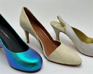 3 Pairs High Heel Shoes: New Rebecca Minkoff (9M), Bruno Magli (8.5) & United Nude (39)
Lot #: 6