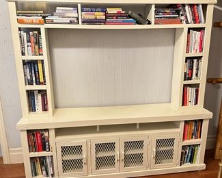 Painted Solid Wood Media Cabinet Wall Unit
Lot #: 105