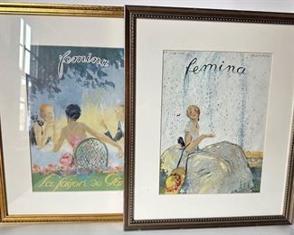 2 Femina Magazine Cover Prints, Framed
Lot #: 97