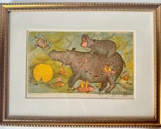 Francoise Deberdt Limited Edition Lithograph Of Happy Hippos, Signed
Lot #: 30