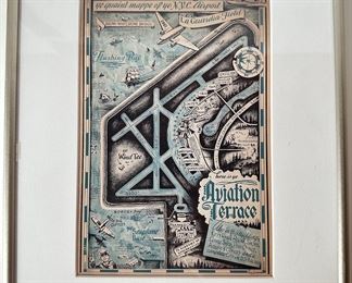 Eric Sloane Print Of Collage "La Guardia Aviation Terrace, New York 1942"
Lot #: 103