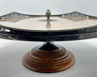 Large Vintage Carved Wood & Metal Lazy Susan With Glass Surface
Lot #: 140