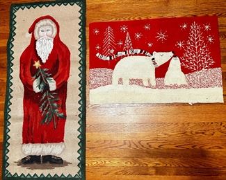 Betsey Cavallo Christmas Polar Bear Area Rug & Santa Rug
Lot #: 169