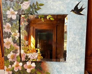 Vintage Wall Mirror With Original Oil Painting On Wide Solid Wood Frame
Lot #: 10