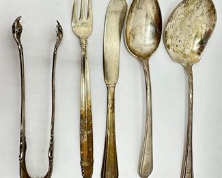 Sterling Silver Serving Utensils & Asparagus Tongs (5 Pieces)
Lot #: 14