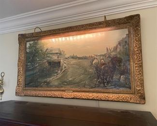 $1,500	
Oil painting Walter Shirlaw (1838-1909) 46x26 Scottish artist