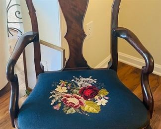$175 	
Tapestry chair Queen ann chair 22W									