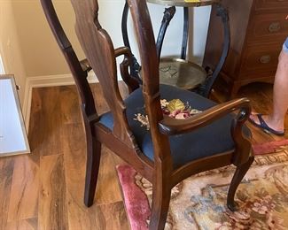$175 	
Tapestry chair Queen ann chair 22W									
