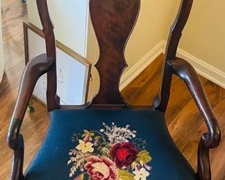 $175 	
Tapestry chair Queen ann chair 22W									