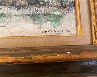 $100 	
Oil painting by Guy Cambier (Belgium 1923-2008) 									
24x20 dated 63' fo 1963		