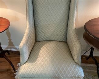 $240 	
Pair of teal green chairs 21Wx38T	
