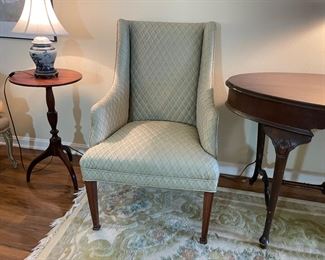 $240 	
Pair of teal green chairs 21Wx38T	