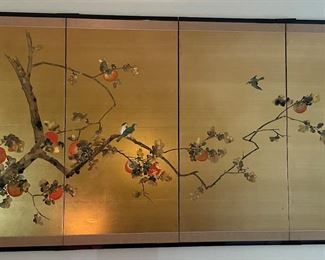 $225 	
Asian silk on paper 4 panels 72W x 36T