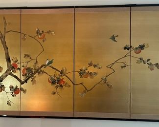 $225 	
Asian silk on paper 4 panels 72W x 36T