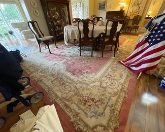 $800 	"
Chinese Rug Aubusson style 17'4""x11'5"""	