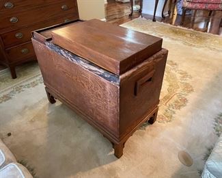$375 	
Tanzu chest with copper tub inside 									
