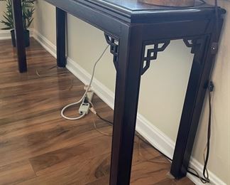 $150 	
Drexel lacquer console 									
