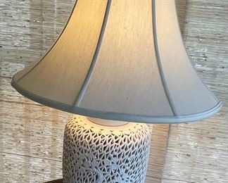 $80 	
Blanc de Chine lamp 31x30		