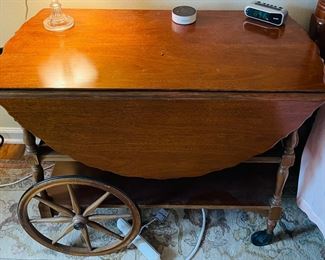 $150 	
Rolling cart wood rolling serving cart 37x20Dx30T									