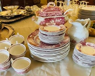 Wedgwood US naval academy Mulberry									
$350 each set 6	
6 
dinner plates x 2 + 2 dinner plates $100									
$220 	
11 bread & butter 									
$180 	 
9 cups & 12 saucers = 		