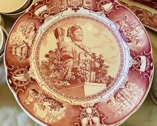 Wedgwood US naval academy Mulberry									
$350 each set 6	
6 
dinner plates x 2 + 2 dinner plates $100									
$220 	
11 bread & butter 									
$180 	 
9 cups & 12 saucers = 		