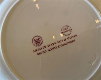 Wedgwood US naval academy Mulberry									
$350 each set 6	
6 
dinner plates x 2 + 2 dinner plates $100									
$220 	
11 bread & butter 									
$180 	 
9 cups & 12 saucers = 		